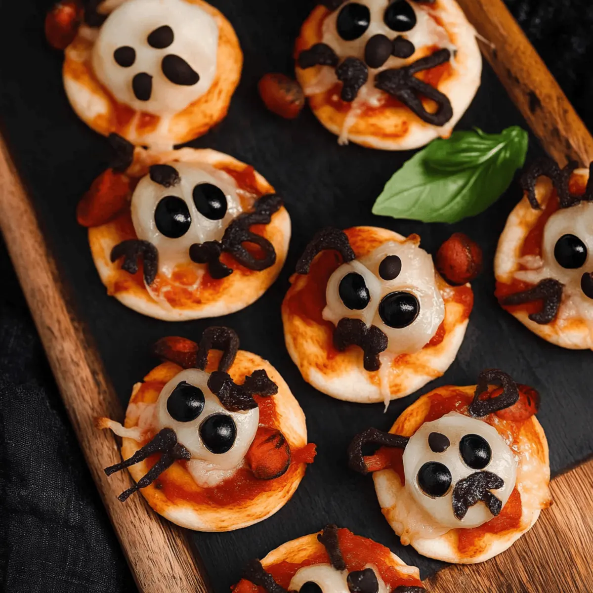 Halloween Mini Pizzas