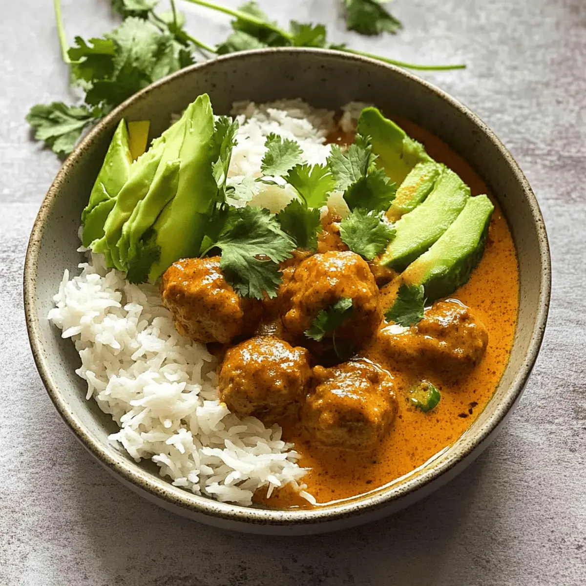 Delicious Thai Chicken Meatballs in Coconut Curry Recipe