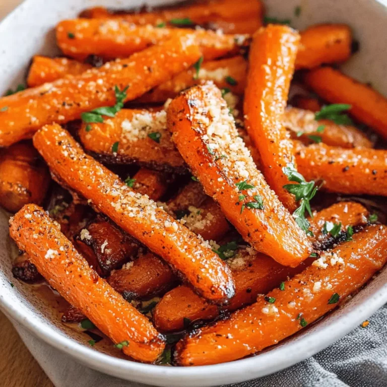 Roasted Garlic and Parmesan Carrots