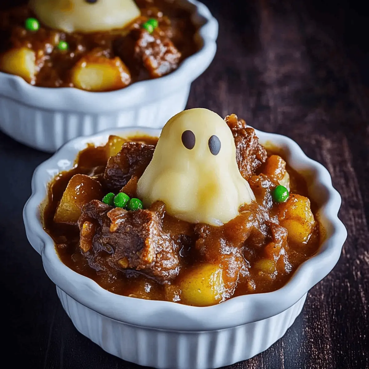 Short Rib Stew With Potato Ghosts