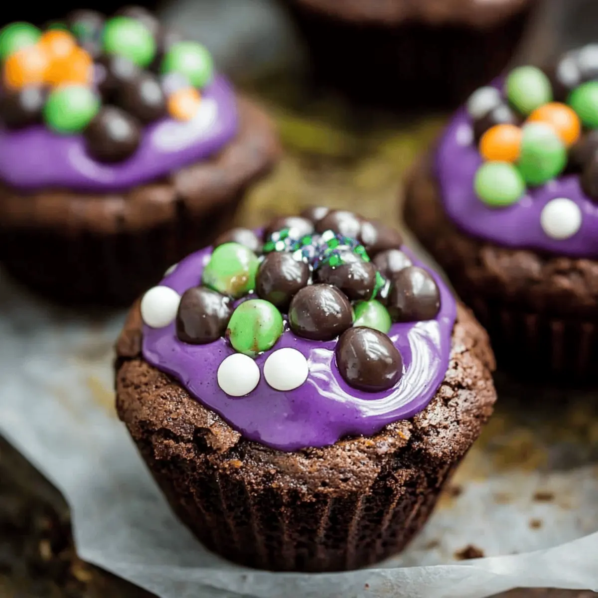 Halloween Bubbling Witch's Cauldron Brownies Recipe with Frosting