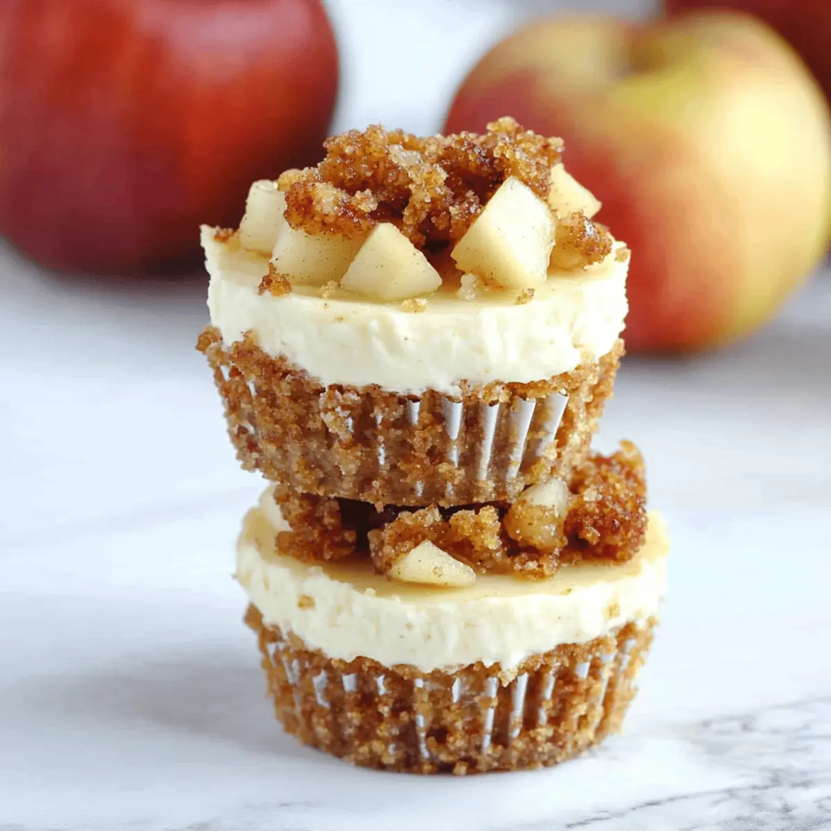 Delicious Easy Apple Crisp Mini Cheesecakes Recipe to Impress