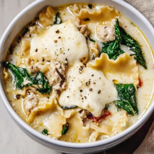 Cozy White Lasagna Soup with Creamy Flavor