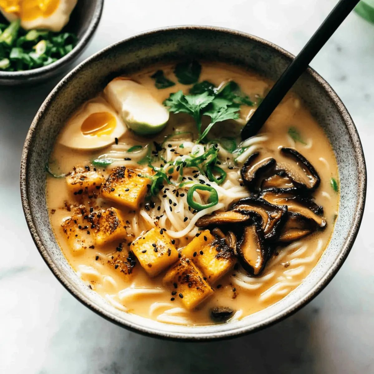 Irresistible Shiitake Coconut Ramen with Tofu and Veggies Recipe