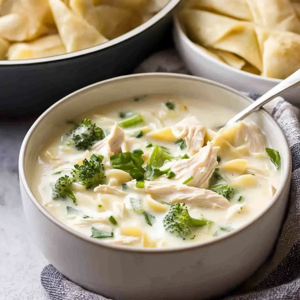 Make Cozy Creamy Chicken Alfredo Soup Quickly