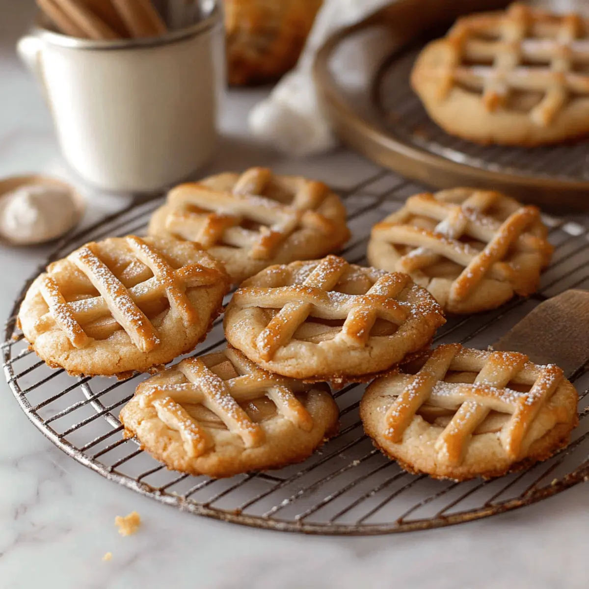 Delicious Mini Apple Pie Cookies with Caramel Drizzle Recipe