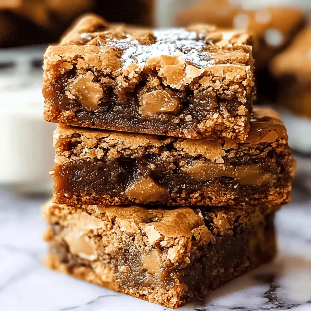 Salted Toffee Espresso Blondies