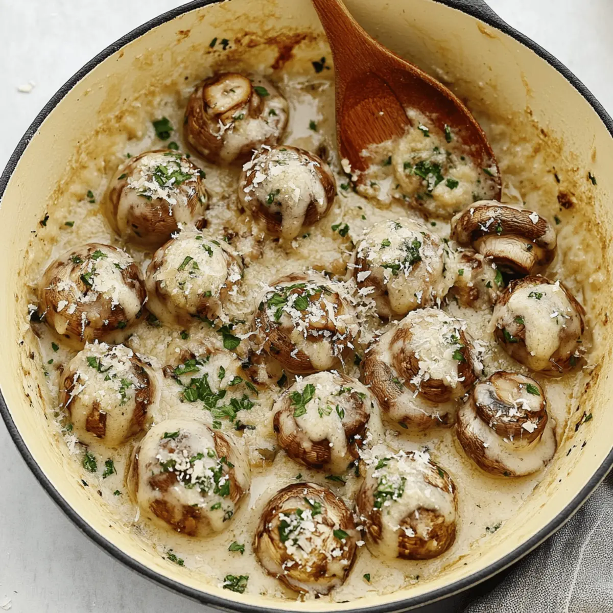 Delicious Garlic Parmesan Mushrooms in Creamy Sauce Ready in 10 Minutes