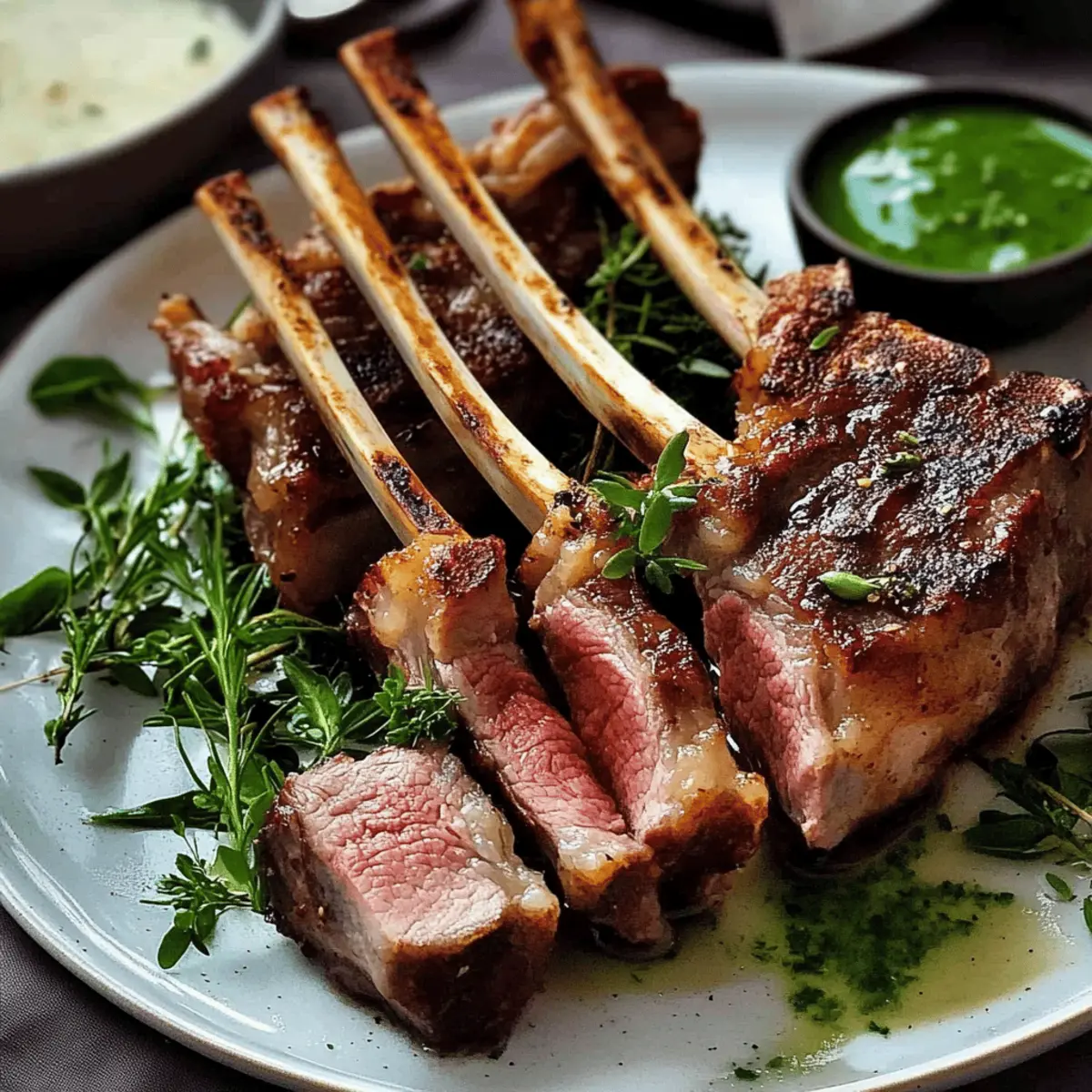 Savory Rack of Lamb Cutlet with Rosemary Garlic Marinade