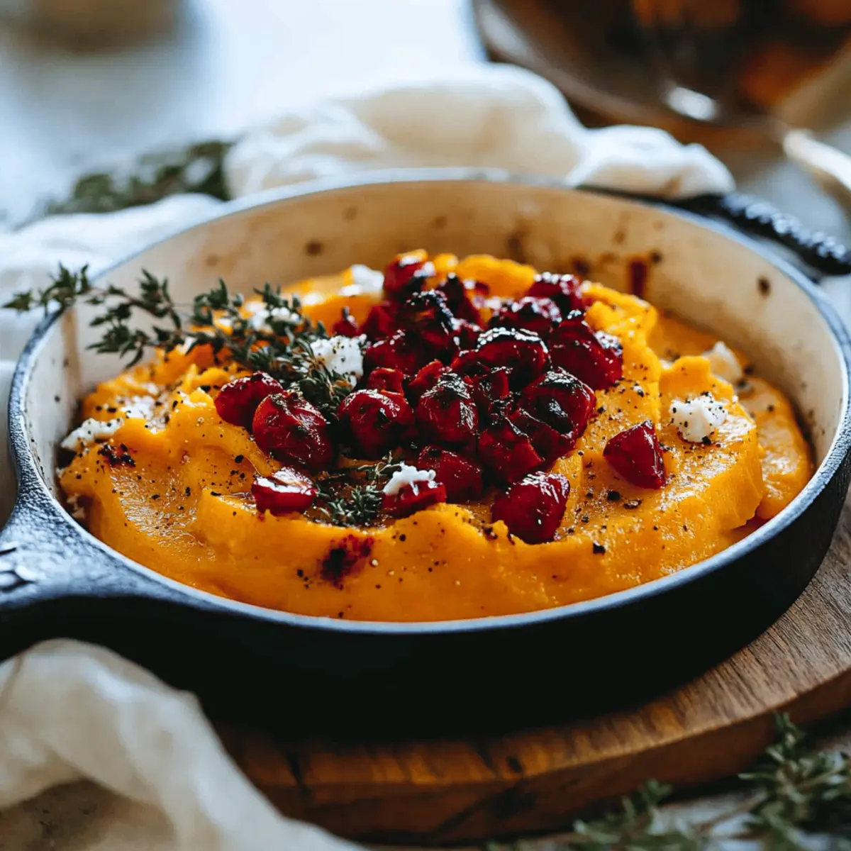 Butternut Squash & Goat Cheese Delight Dip with Cherry Compote