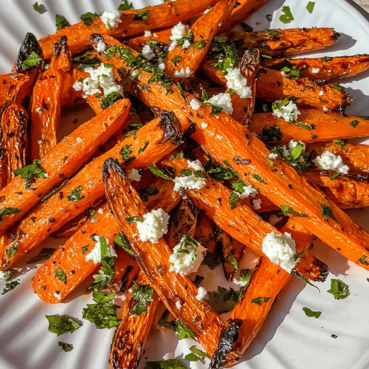 Lemon Dijon Roasted Carrots with Feta and Fresh Herbs Recipe