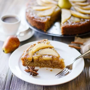 Spiced Pear Upside Down Cake