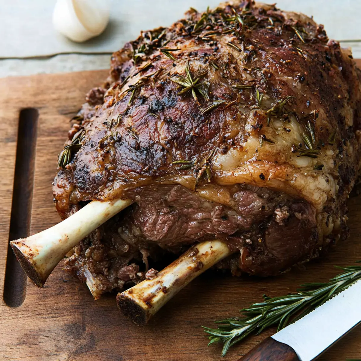 Fork-Tender Slow-Roasted Lamb Shoulder with Rosemary & Garlic Recipe