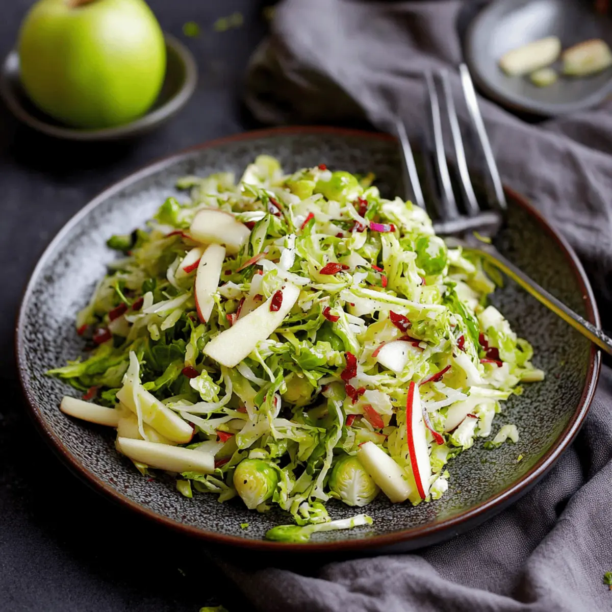 Delicious Apple & Brussels Sprouts Slaw with Pecans Recipe