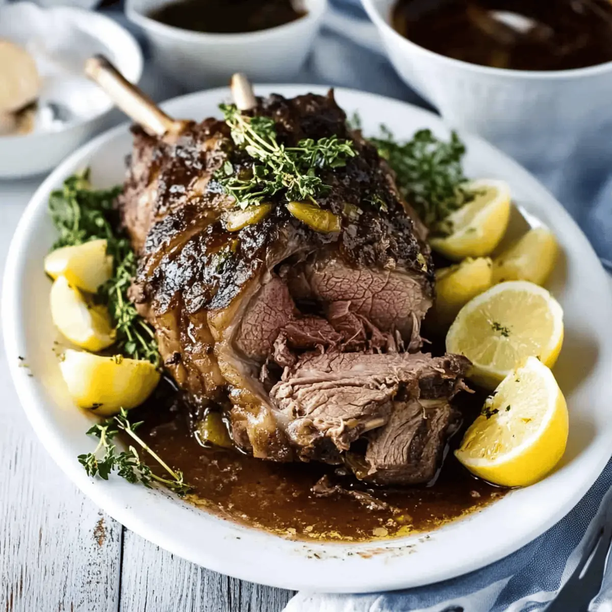 Traditional Greek Leg of Lamb