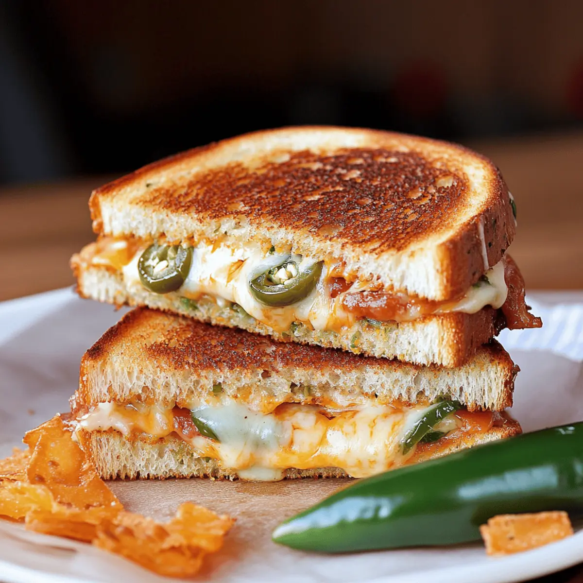 Ultimate Jalapeno Popper Grilled Cheese Sandwich Recipe