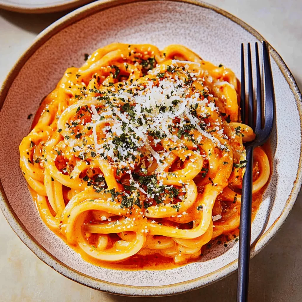 Creamy Gochujang Udon Noodles