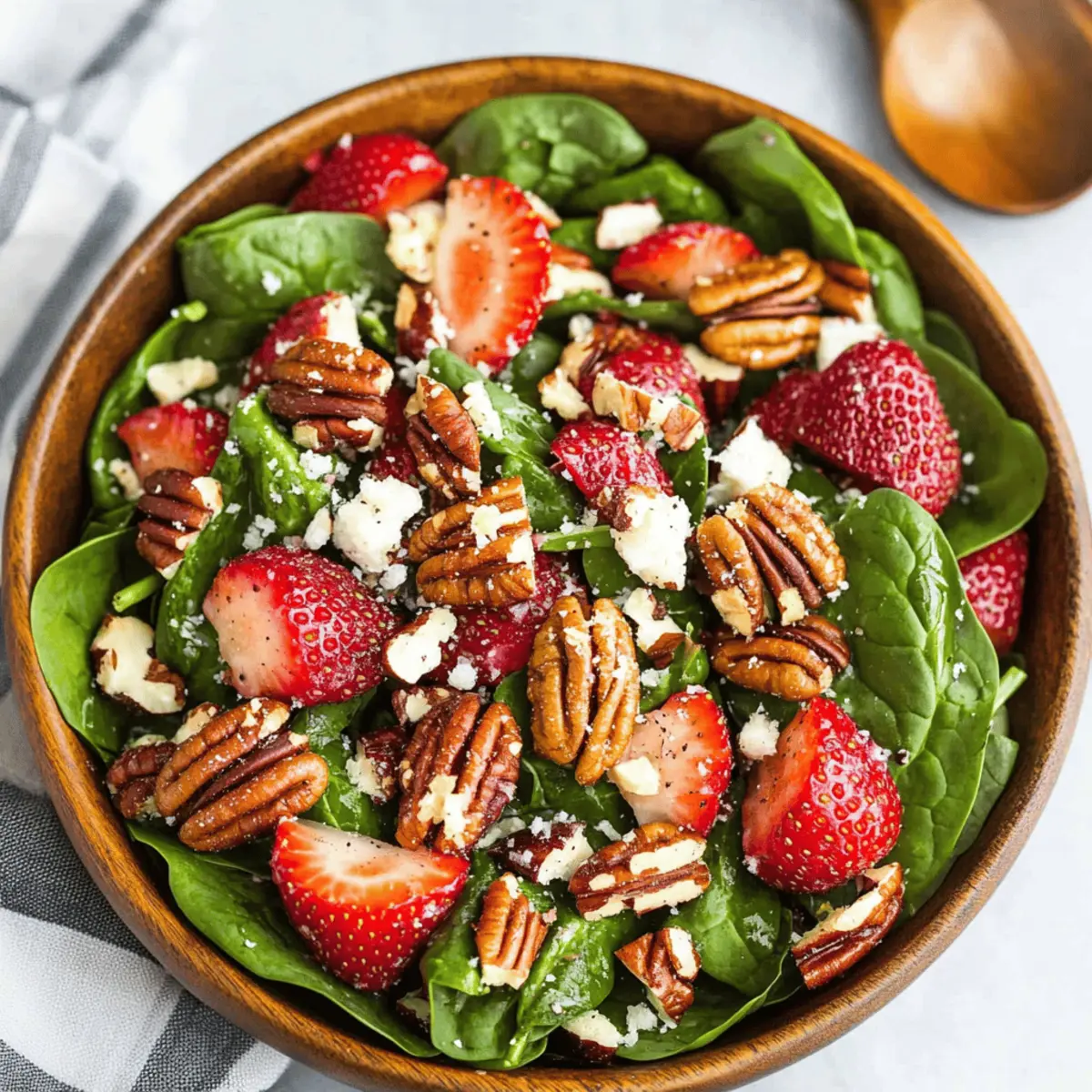 Spinach Strawberry Salad with Pecans