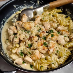 Creamy Parmesan Chicken with Rigatoni Pasta