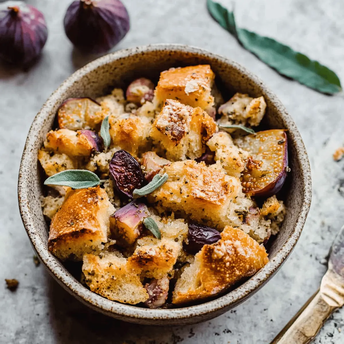 Focaccia Fig and Sage Stuffing with Chorizo and Butternut Squash