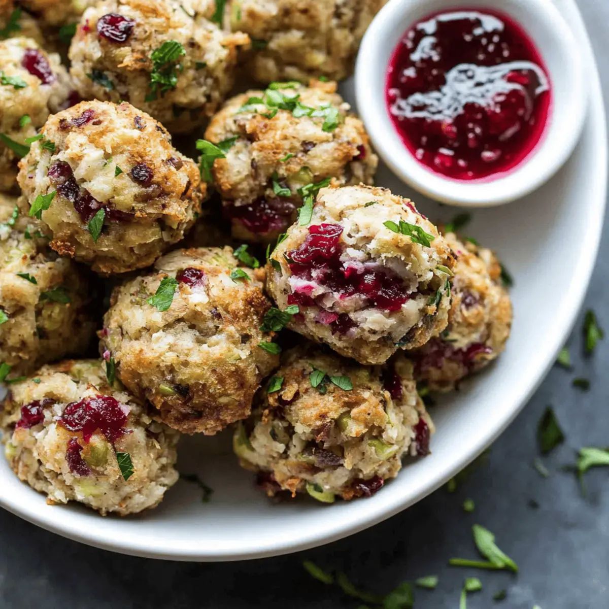 Cranberry & Turkey Stuffing Balls
