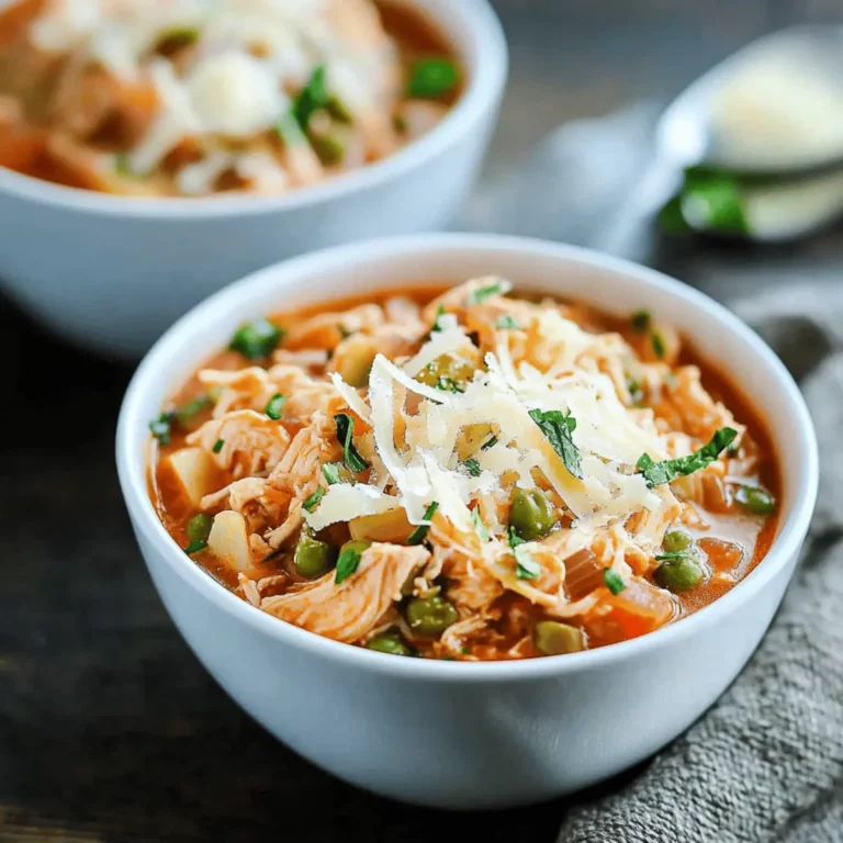 Crockpot Chicken Parmesan Soup