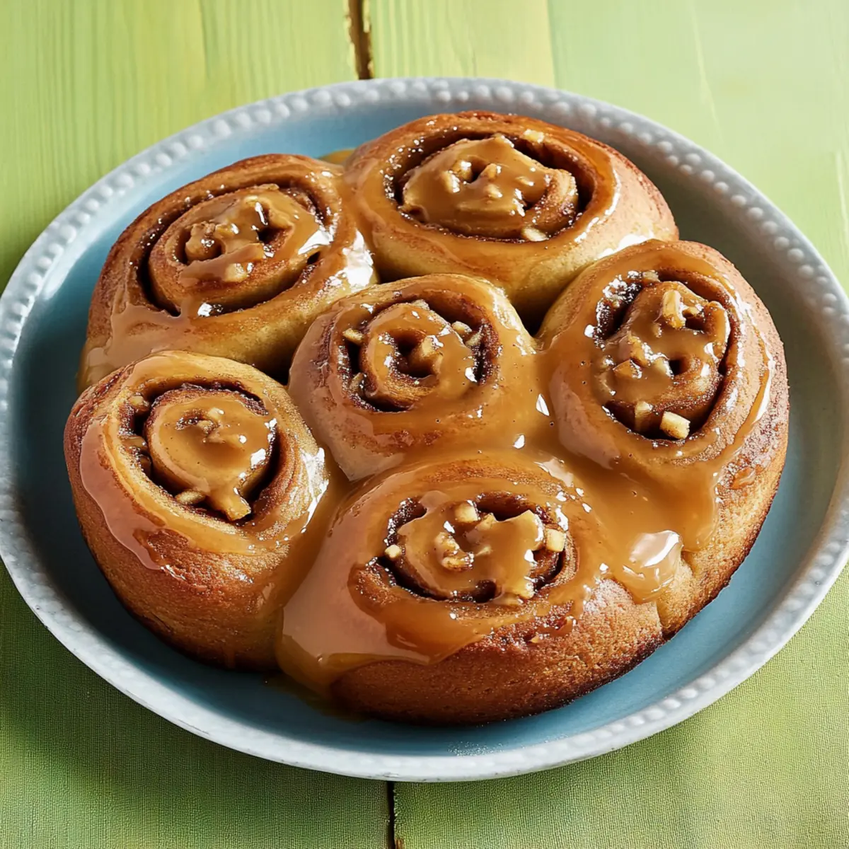 Caramel Apple Cinnamon Rolls with Caramel Glaze