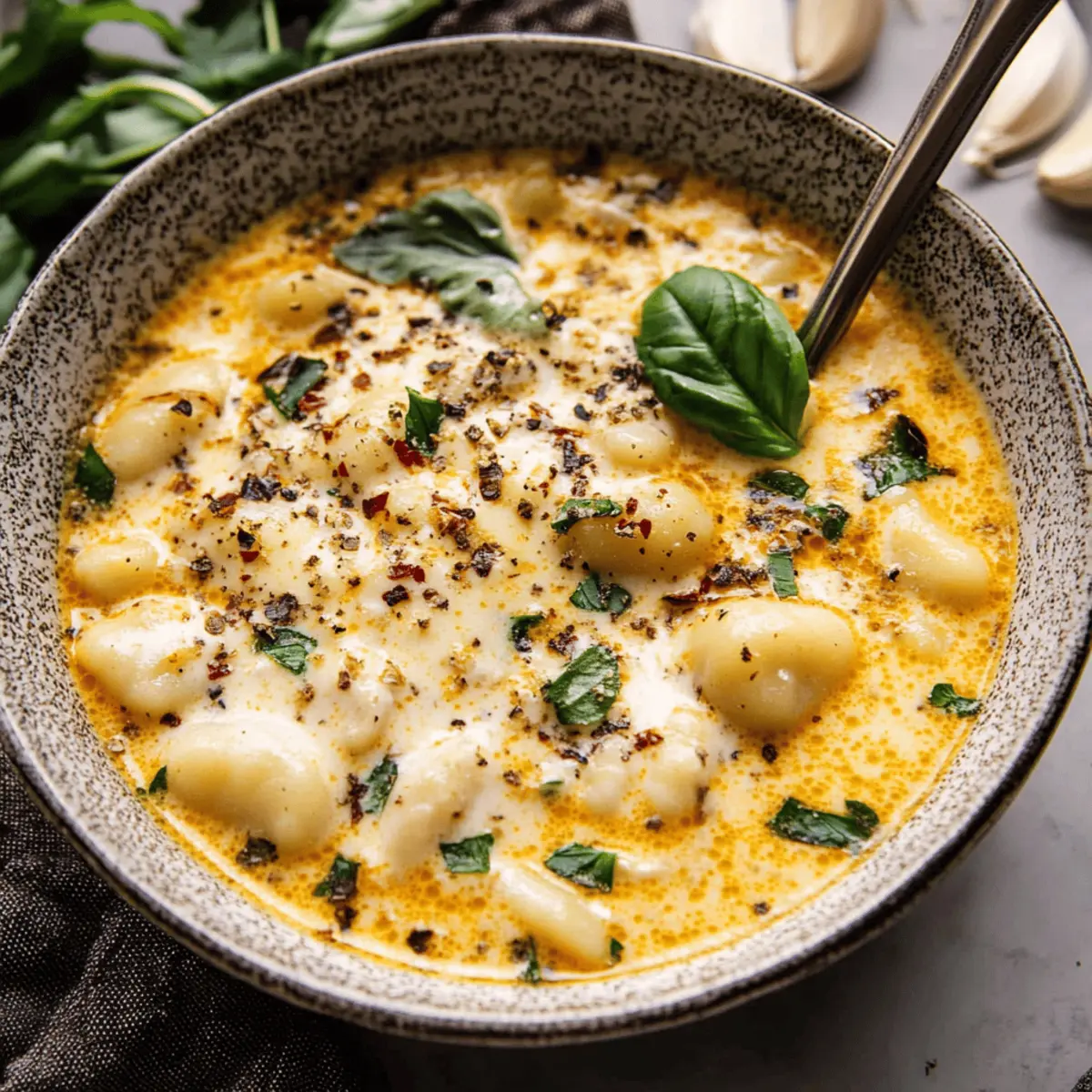 One-Pot Creamy Chicken Gnocchi Soup