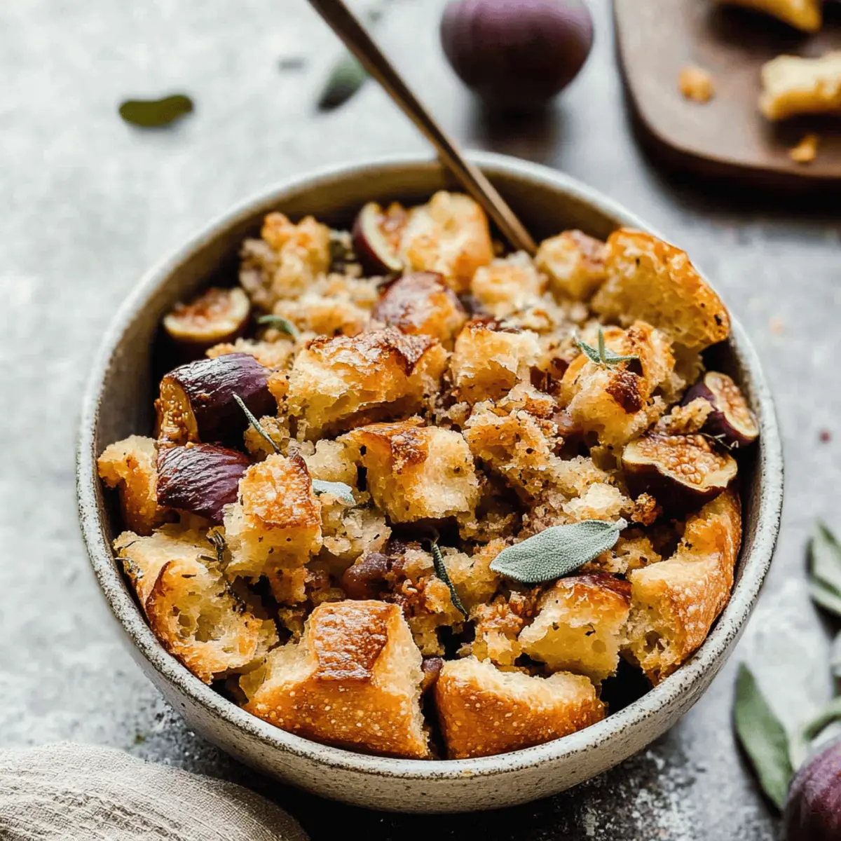 Focaccia Fig and Sage Stuffing with Chorizo and Butternut Squash