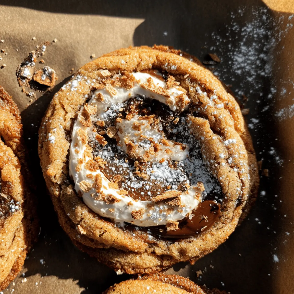 Whisky Brown Butter S’mores Cookies