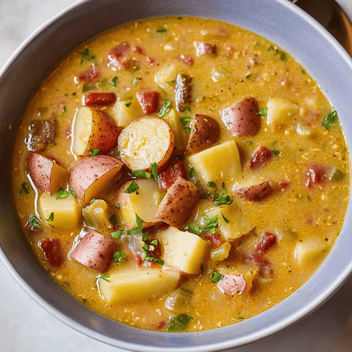 Delicious Cajun Potato Soup Recipe with Andouille Sausage