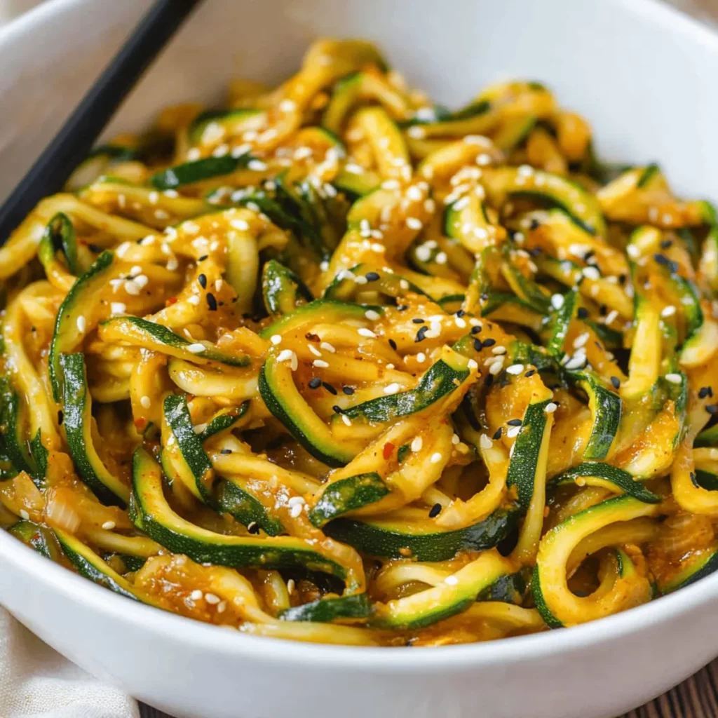 Spicy Garlic Chinese Zucchini Noodles