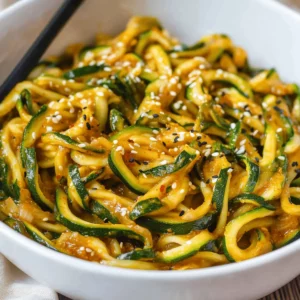 Spicy Garlic Chinese Zucchini Noodles