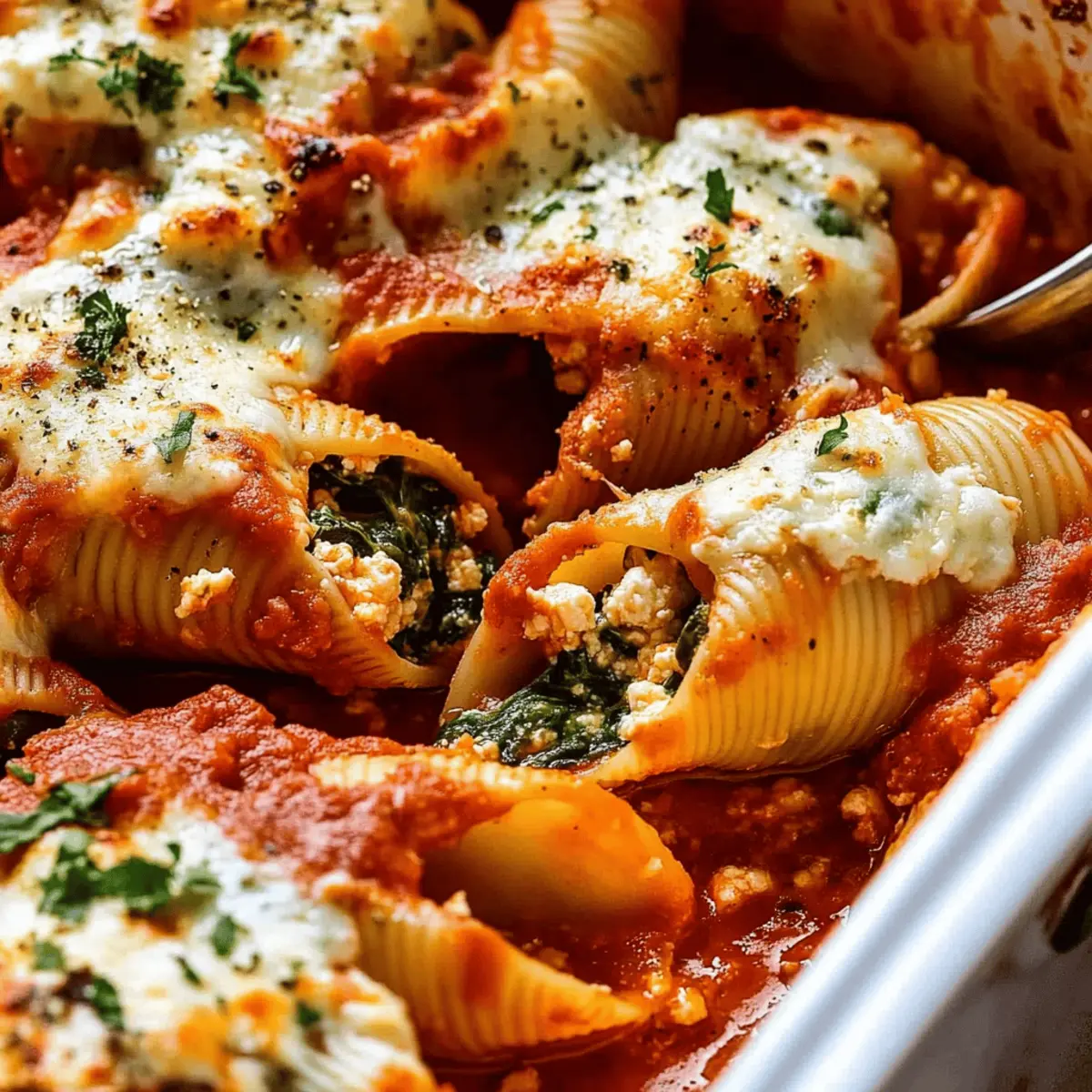 Easy Spinach and Ricotta Stuffed Shells