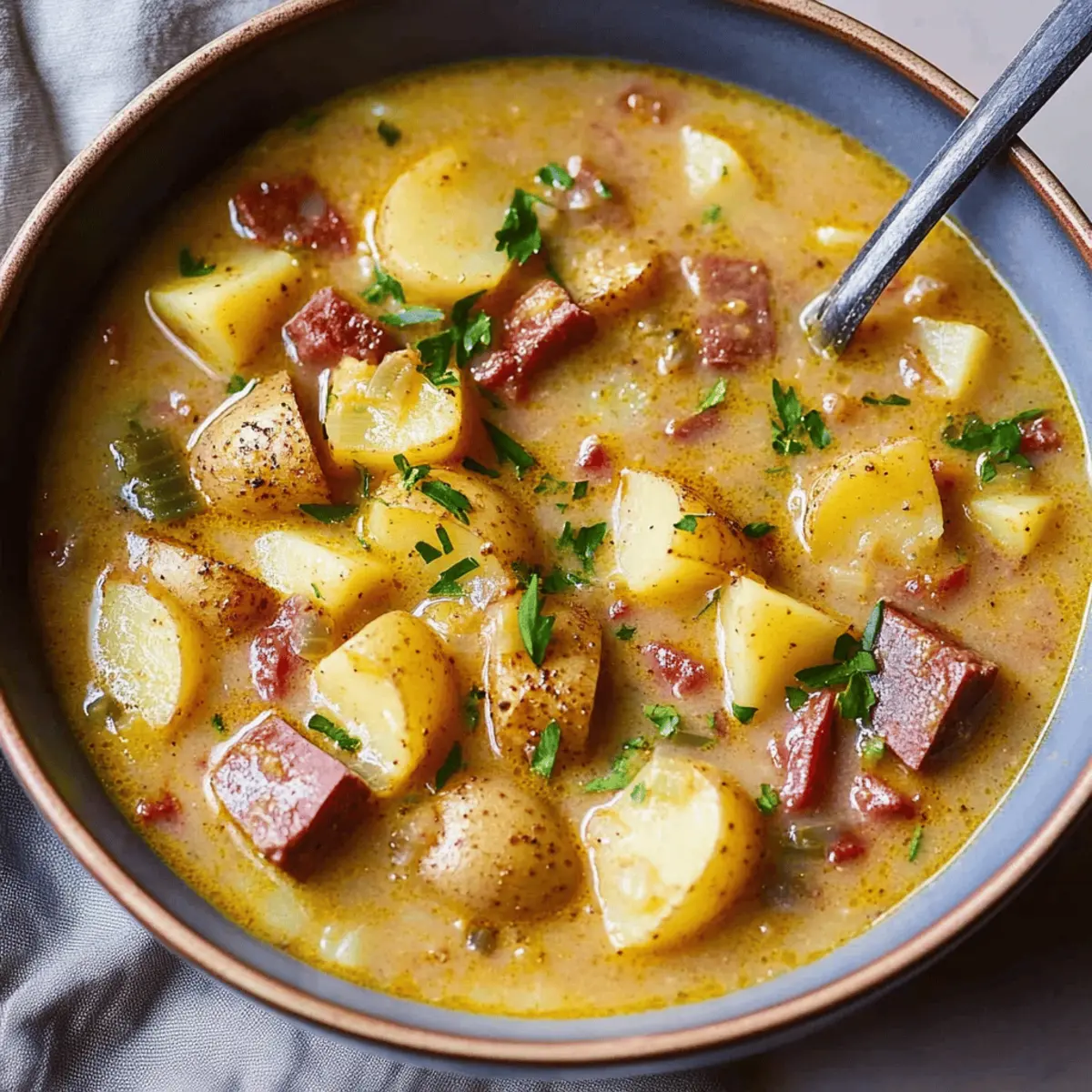 Delicious Cajun Potato Soup Recipe with Andouille Sausage