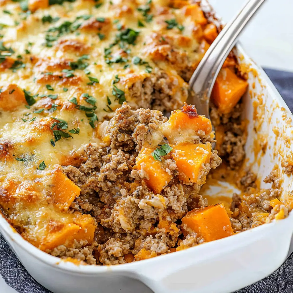 Savory Ground Turkey Sweet Potato Casserole Recipe for Families