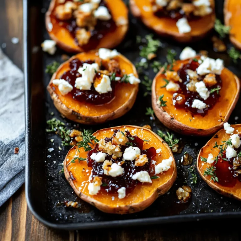 Sweet Potato Rounds with Honey & Feta Crumble