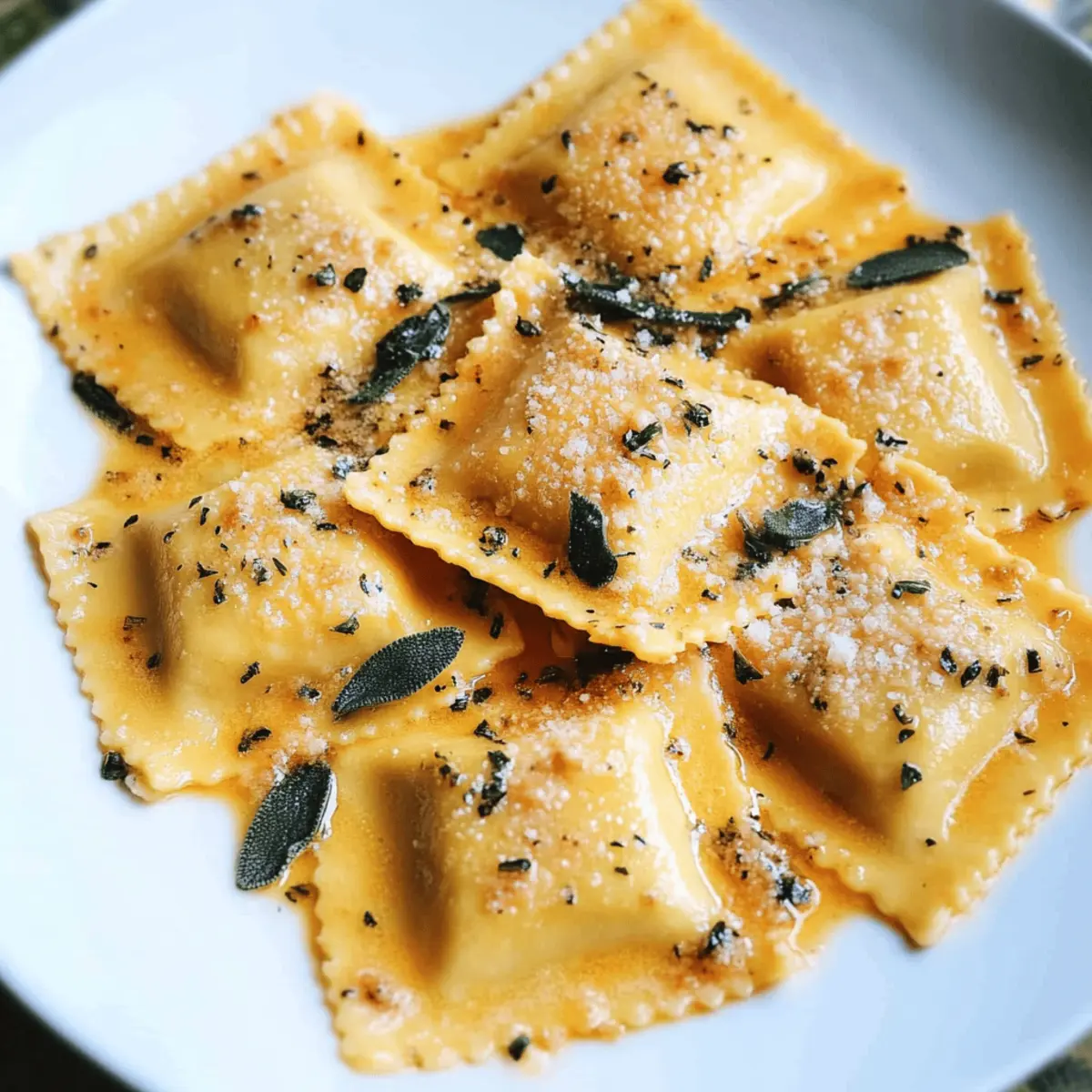 Savory Butternut Squash Ravioli with Brown Butter Sage Sauce Recipe