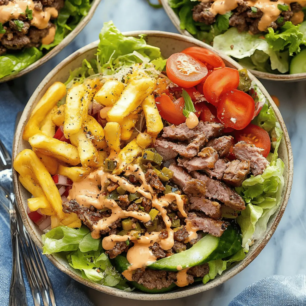 Delicious Burger Bowls Recipe with Crispy Potato Wedges