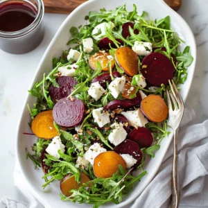Beet and Goat Cheese Arugula Salad