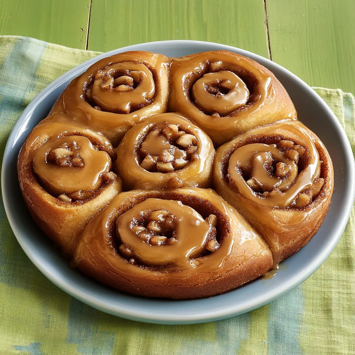 Delicious Caramel Apple Cinnamon Rolls with Caramel Glaze Recipe