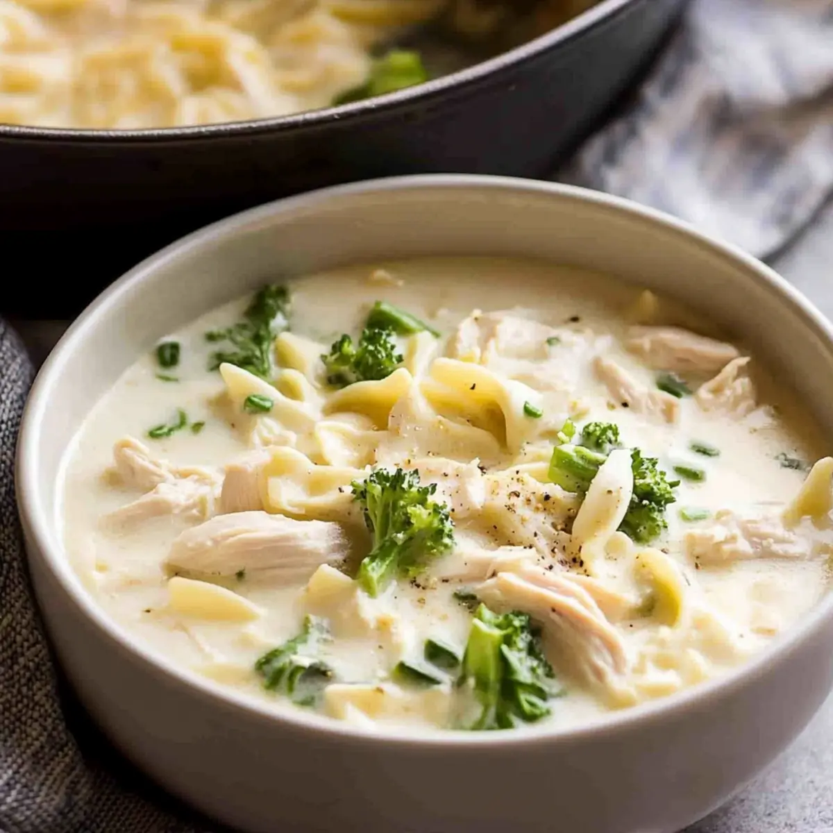 Make Cozy Creamy Chicken Alfredo Soup Quickly in 30 Minutes