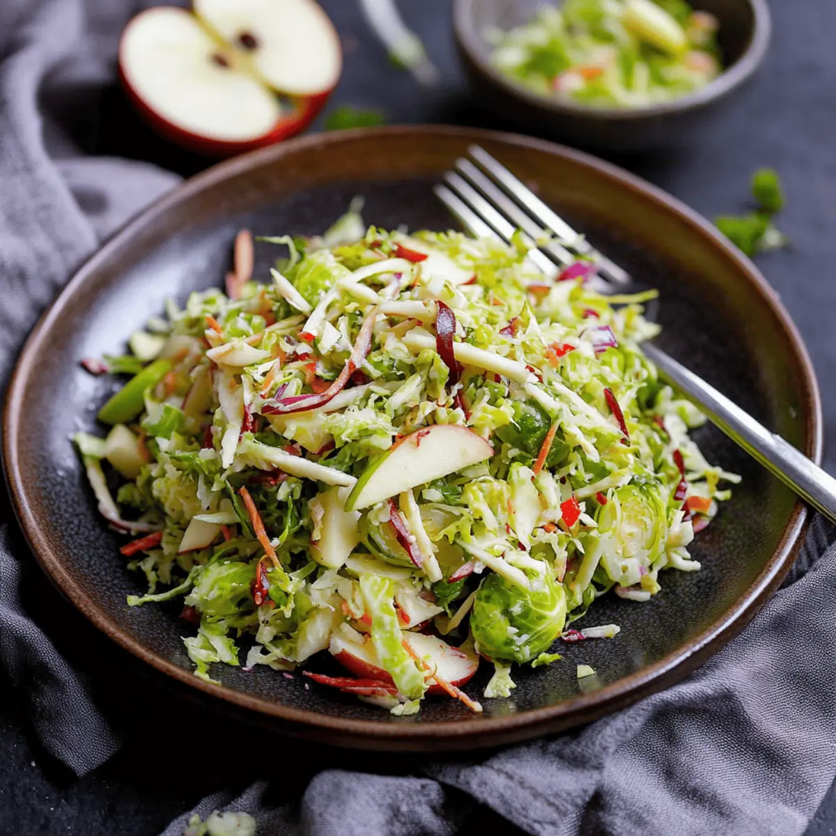 Delicious Apple & Brussels Sprouts Slaw with Pecans Recipe