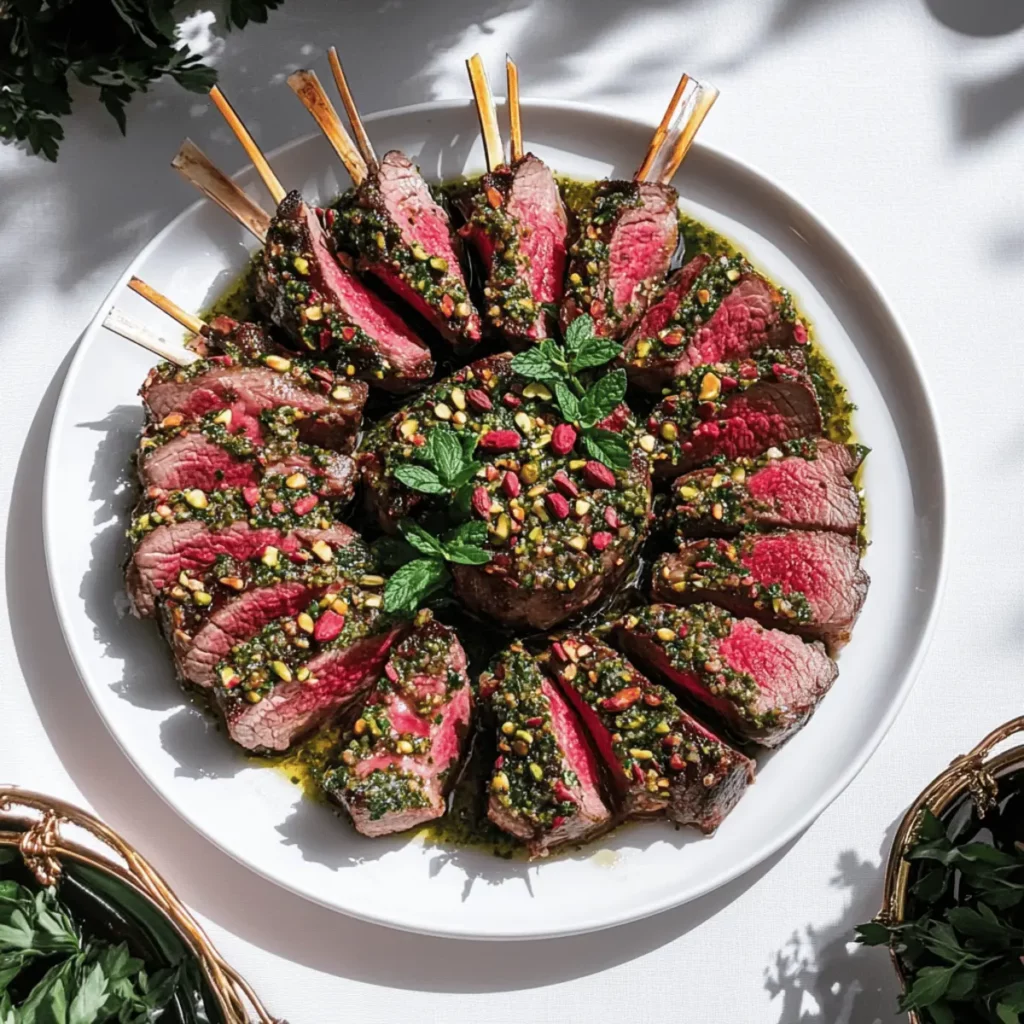 Lamb with Mint and Pistachio Gremolata