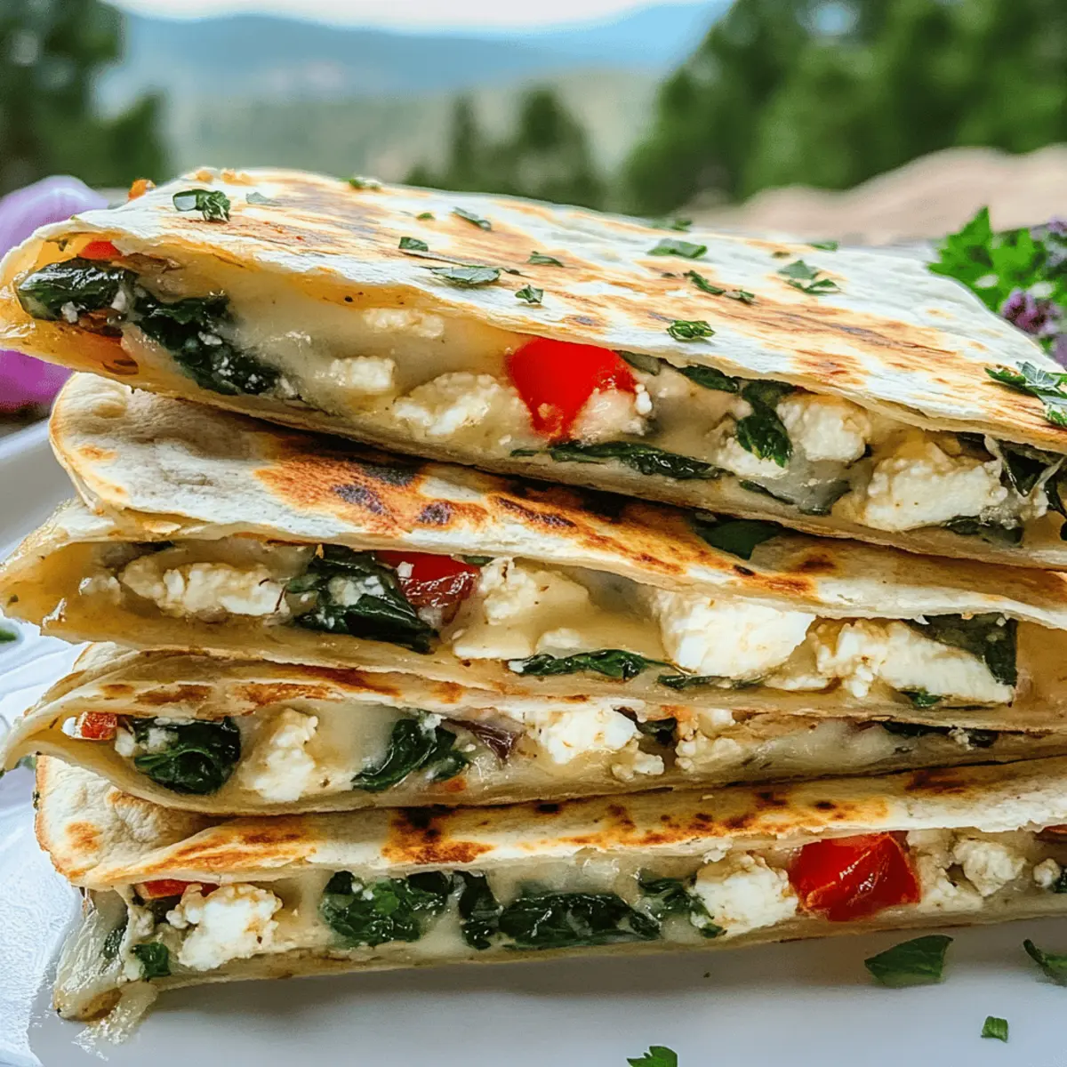 Mediterranean Quesadilla with Spinach & Feta: Easy Recipe