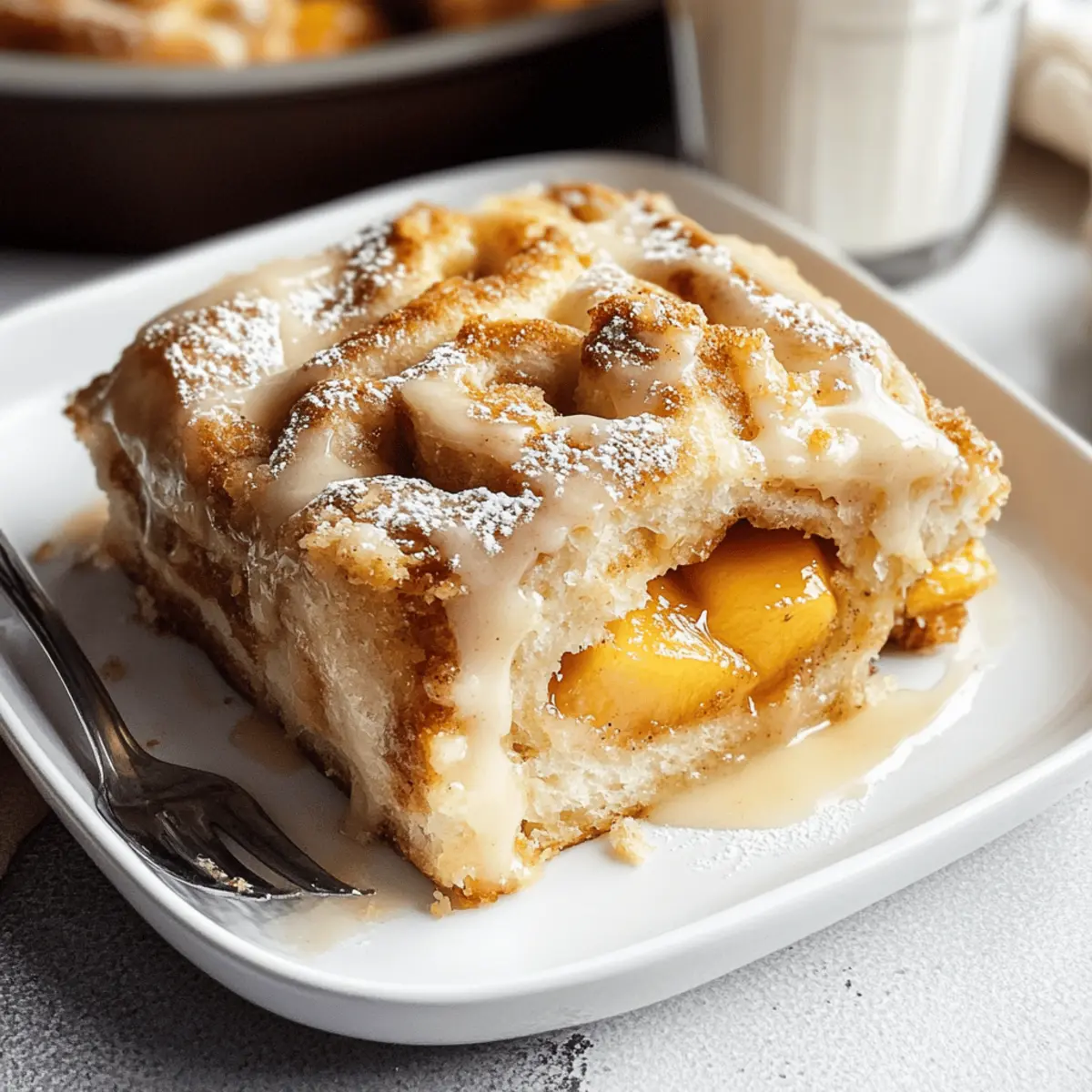 Peach Cobbler Cinnamon Rolls