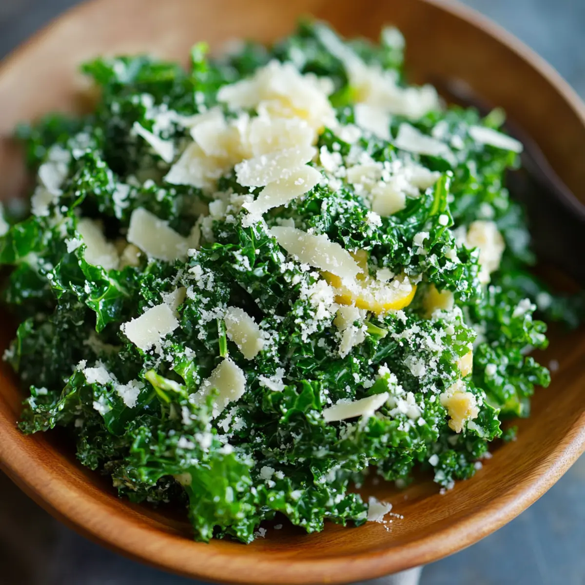 Deliciously Tangy Lemon Parm Kale Salad Recipe in 15 Minutes