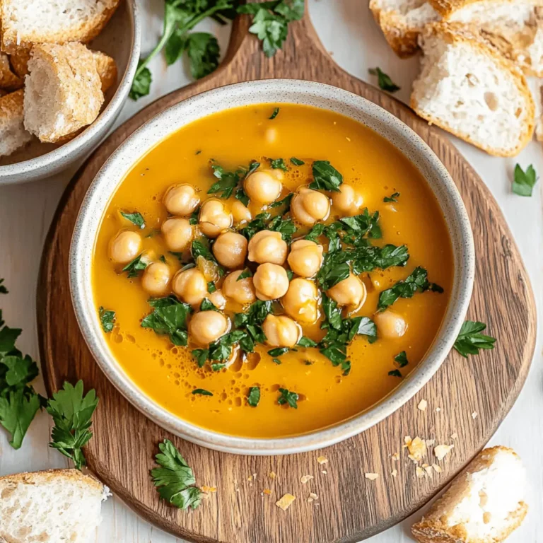 Vegan Garlic Chickpea Soup