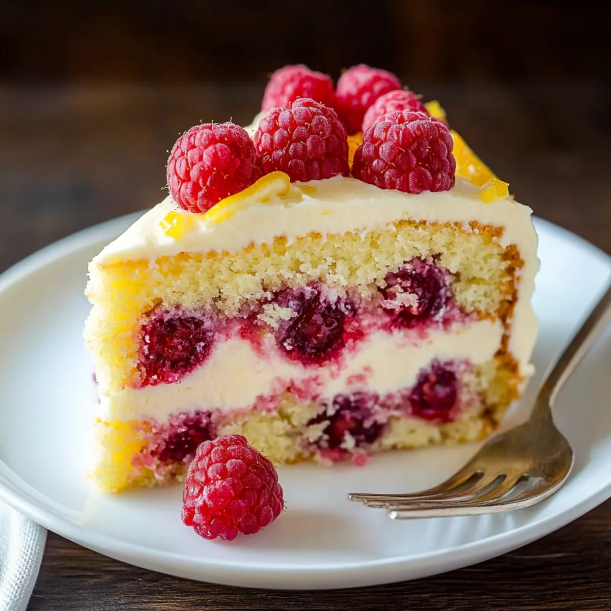 Delicious Raspberry Lemon Cake Recipe with Cream Cheese Frosting