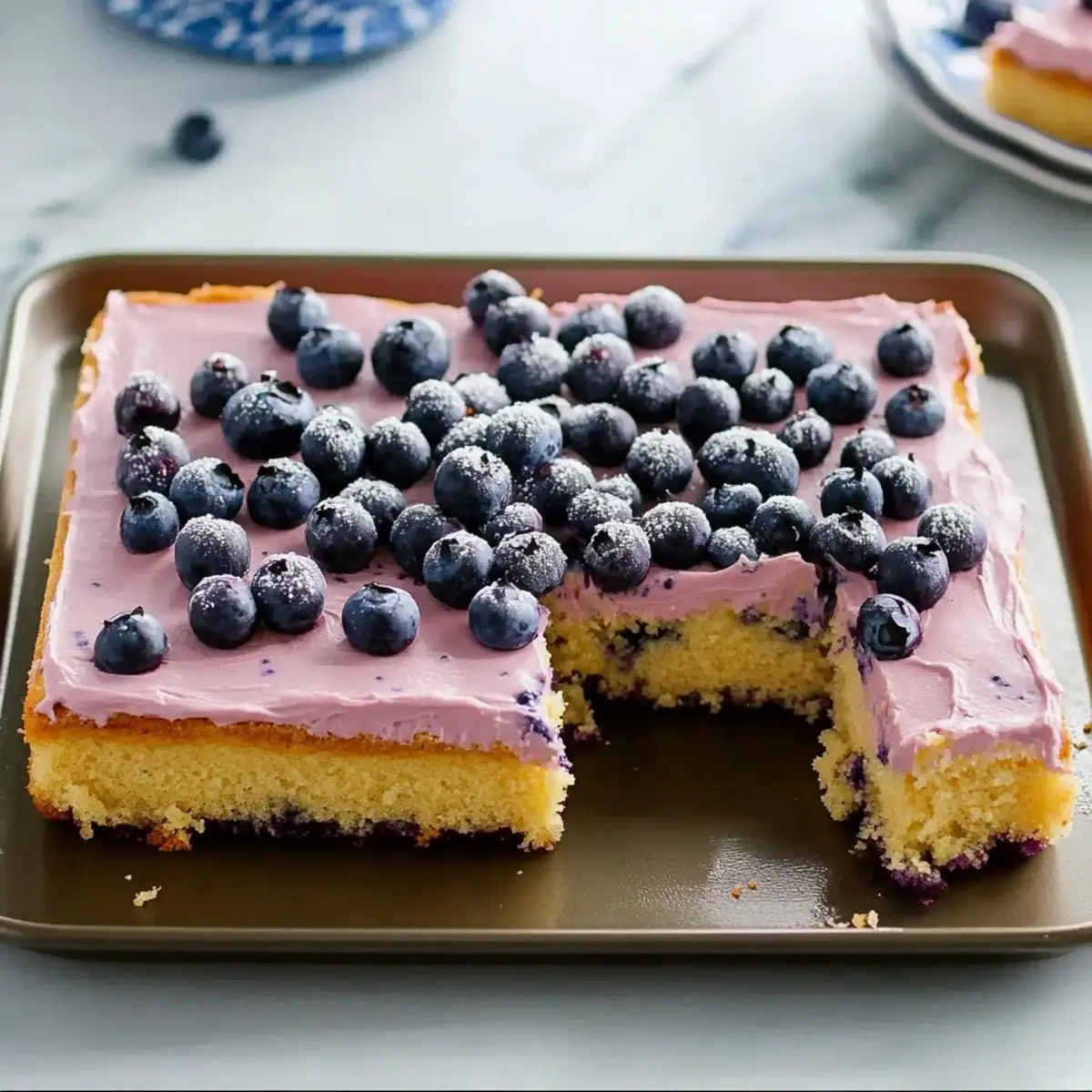 Easy Lemon Blueberry Sheet Cake Recipe for a Refreshing Treat